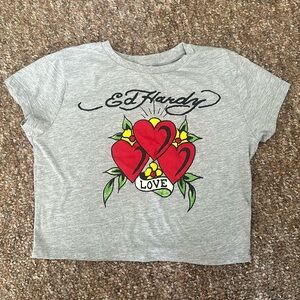 Ed Hardy Love Crop Top size large like new